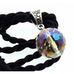 16mm Angel Aura Quartz Faceted Sphere Pendant